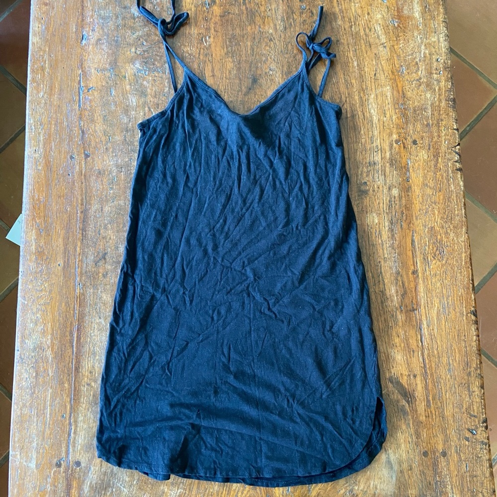 H&M simple black slip dress